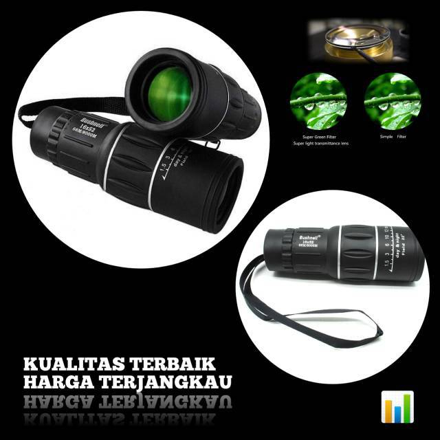 Tropong Kekeran Teleskop Monokular Focus Jelas Zoom Jarak Jauh 16x52 Lens Adjustable Telescope Terop