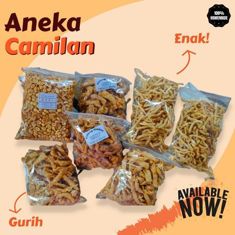 

ANEKA CAMILAN KACANG KERIPIK HOME MADE GURIH RENYAH