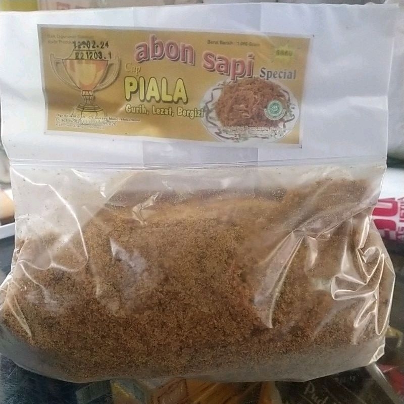 

Abon sapi Merk Piala repack 100gr