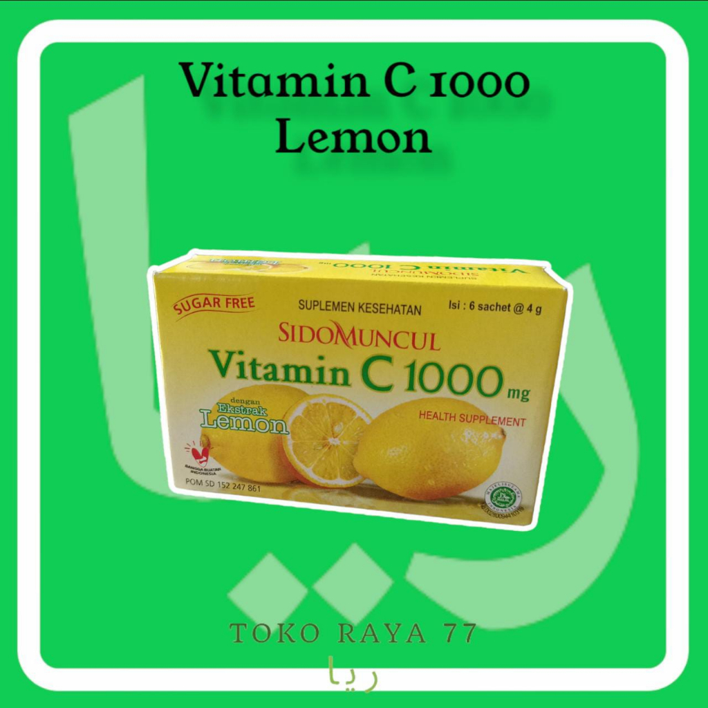 

Sido Muncul Vitamin C 1000 Rasa Lemon Isi 6 Sachet Ready Stock Melayani Grosir