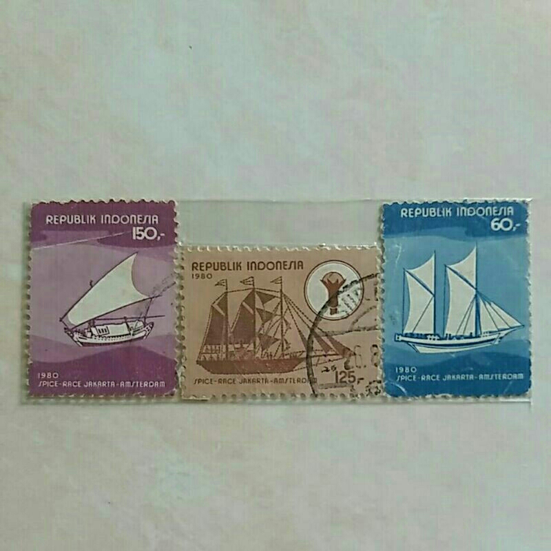

(AC) Perangko Indonesia 1980 Lomba Perahu Layar Jakarta - Amsterdam Set Lengkap 3pcs Used