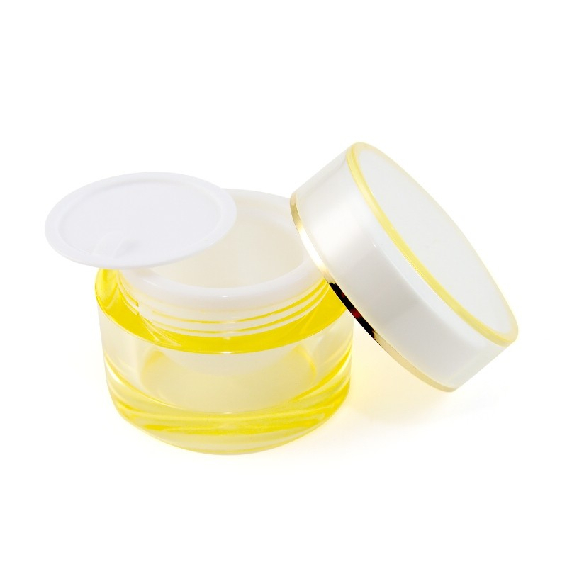 Pot Kosmetik/Tempat cream, gel, serum / Pot Kosmetik Kuning Bening 10 Gram