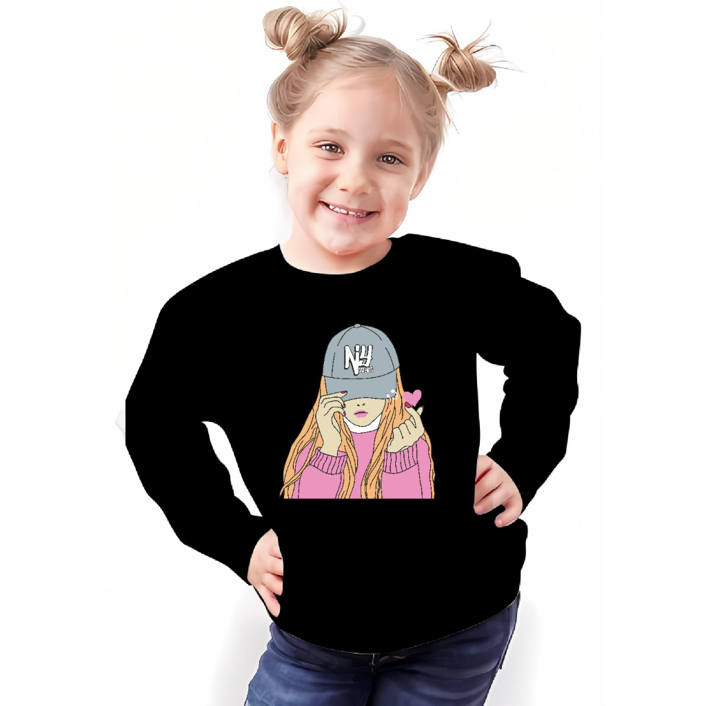 Atasan sweater anak-anak/ Fashion anak-anak cewek/ New Fashion anak-anak perempuan / Pakaian Baju an
