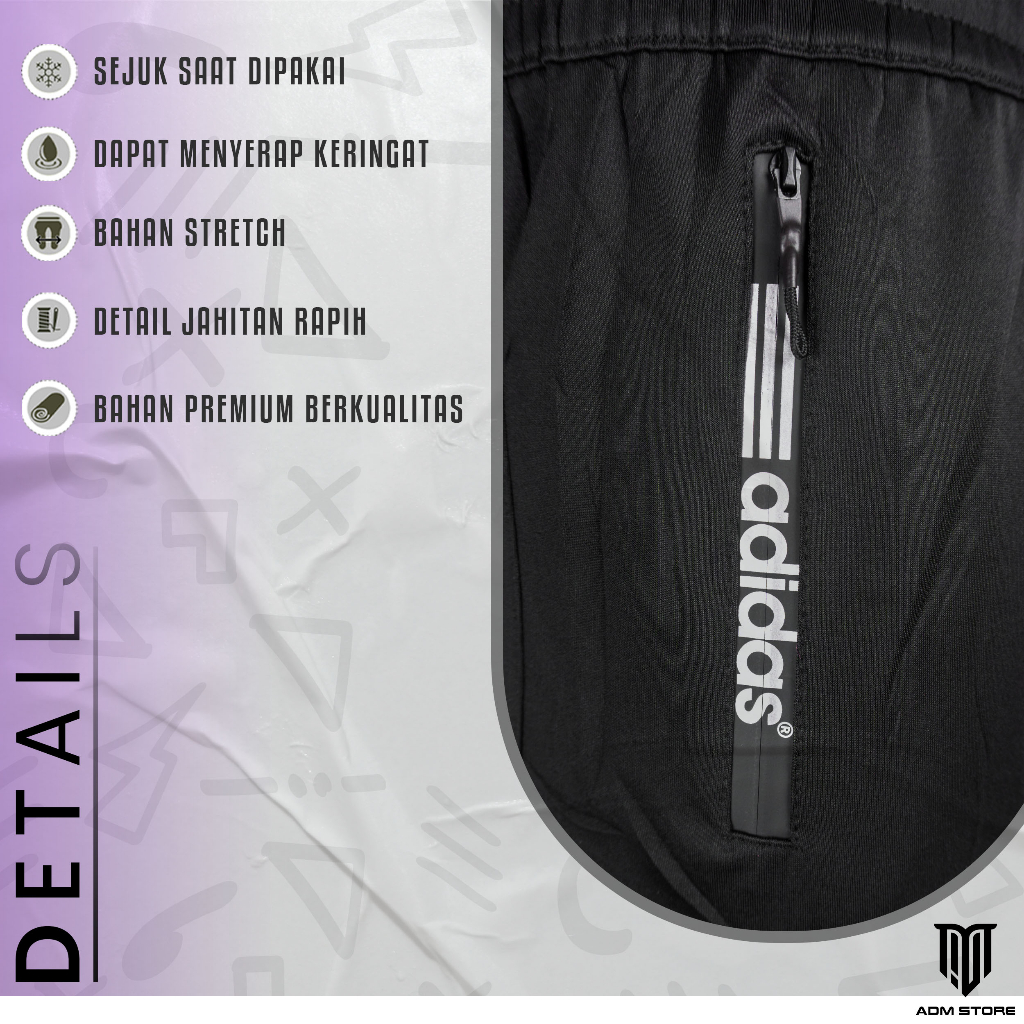 Celana Training Zipper Panjang Pria Jumbo / Celana Olahraga Pria Jumbo #ZJP1