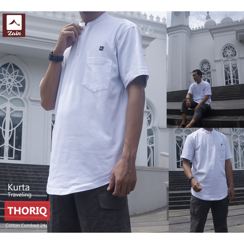 Kurta Thoriq Traveling Bahan Katun Combed 24s By Zain