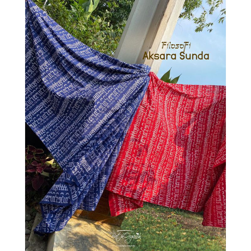 Kain Batik Motif Aksara Sunda