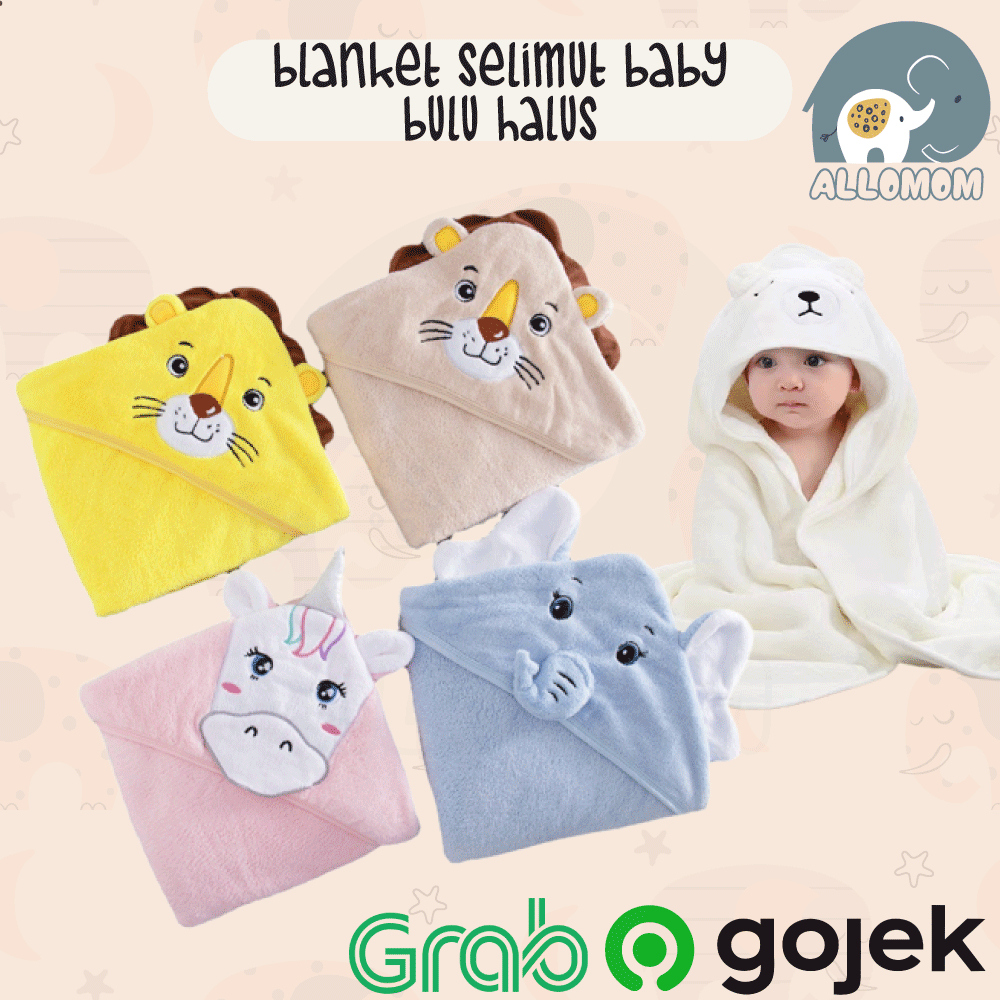 Blanket Selimut Bayi Newborn / Selimut Bulu Aman Untuk Baby Blanket / Selimut Topi Bayi