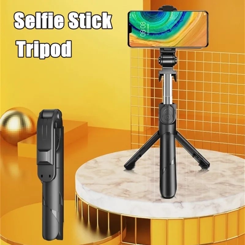 Selfie Stick Tongsis Tripod Bluetooth Remot Shutter mini portabel 360 derajat termurah asli original tripod new