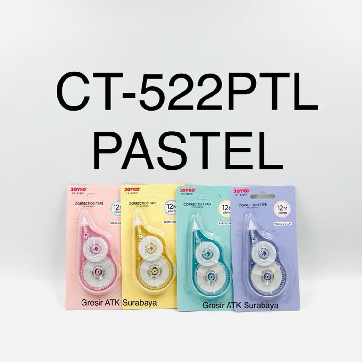 

Correction Tape / Tip-Ex Kertas Joyko CT-522PTL / CT 522PTL PASTEL