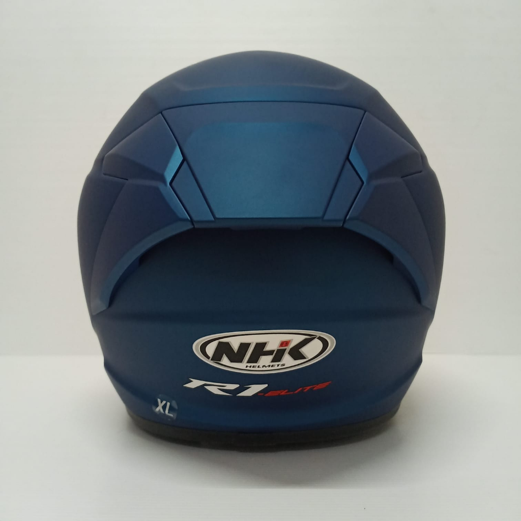 NHK HELM R1 ELITE SOLID DARK BLUE DOFF SINGLE VISOR HALF FACE NHK ELITE