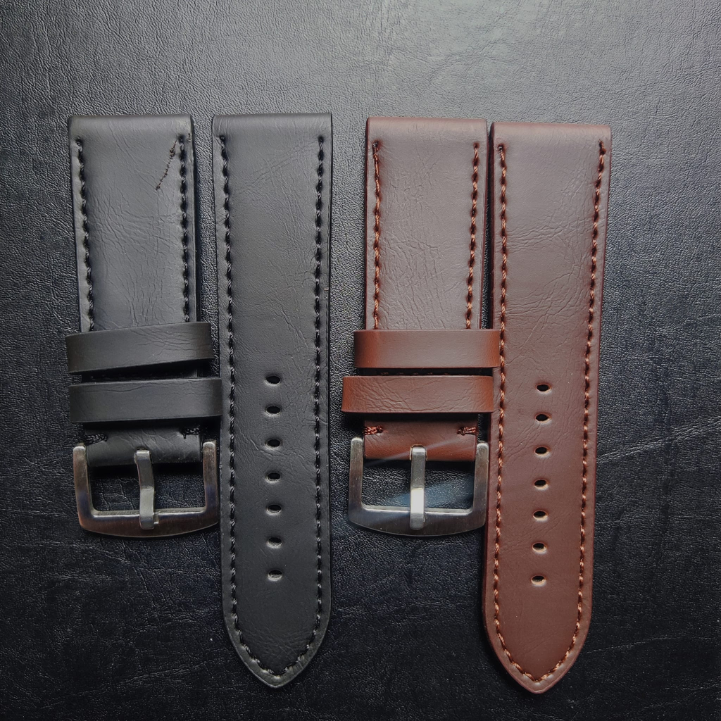 Strap Tali Jam Tangan Kulit Tebal Berkualitas 22mm 24mm 26mm