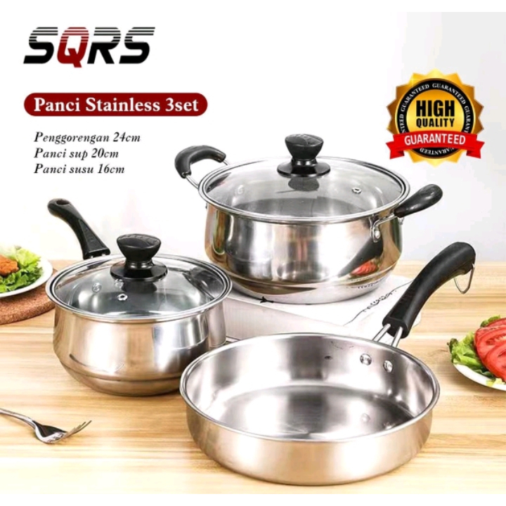 PANCI SQRS STAINLESS Set 3 in 1