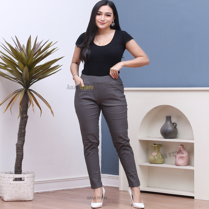 Celana Elizabeth Pants Chino Pants Wanita Bahan Tebal Stretch