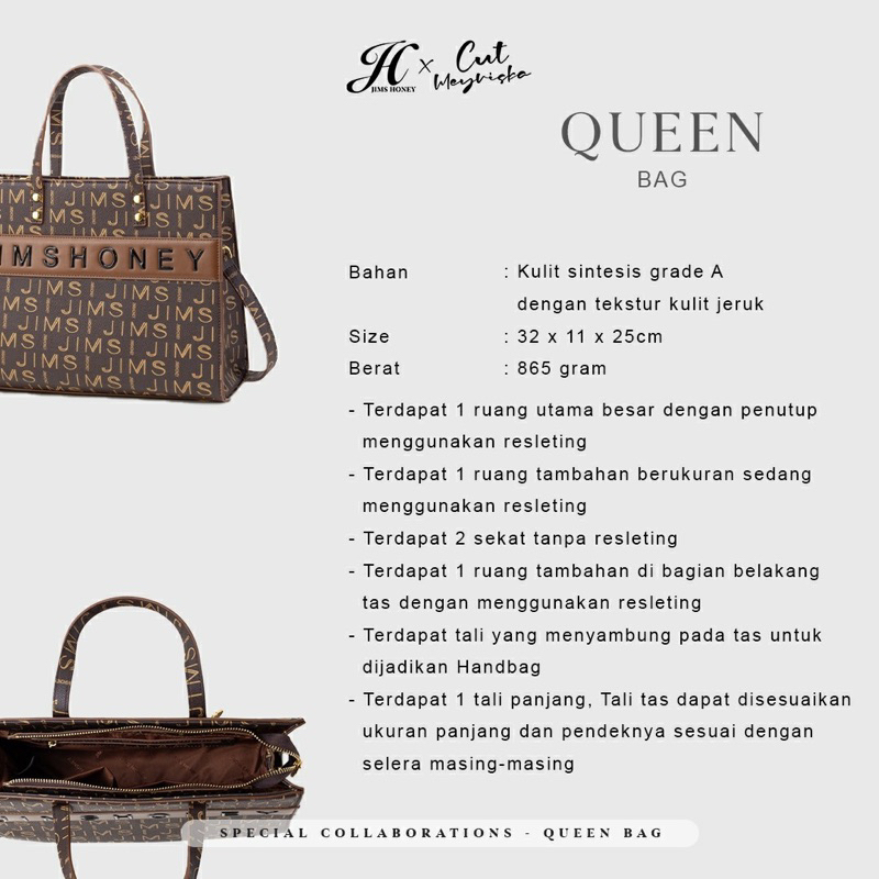 QUEEN BAG JIMSHONEY TERBARU 2023 TAS SLINGBAG SELEMPANG