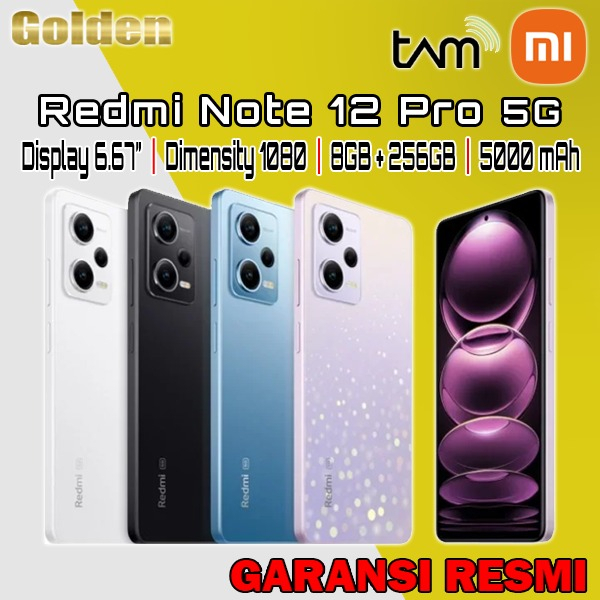 XIAOMI REDMI Note 12 Pro 5G 8/256 Ram 8GB Internal 256GB Garansi Resmi