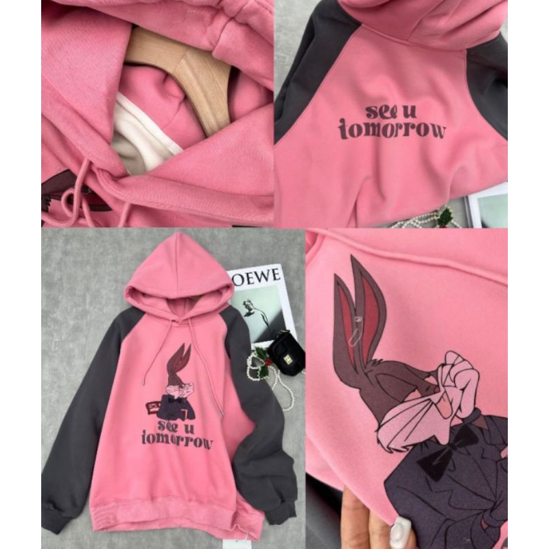 SWEATER HOODIE RABBIT // SWEATER IMPORT PREMIUM // ATASAN IMPORT PREMIUM // FASHION IMPORT PREMIUM KOREA