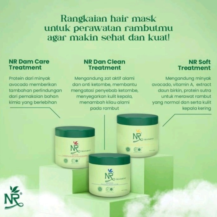 NR CREMBATH TREATMENT MASKER RAMBUT RUSAK KETOMBE DAN RONTOK 500GR