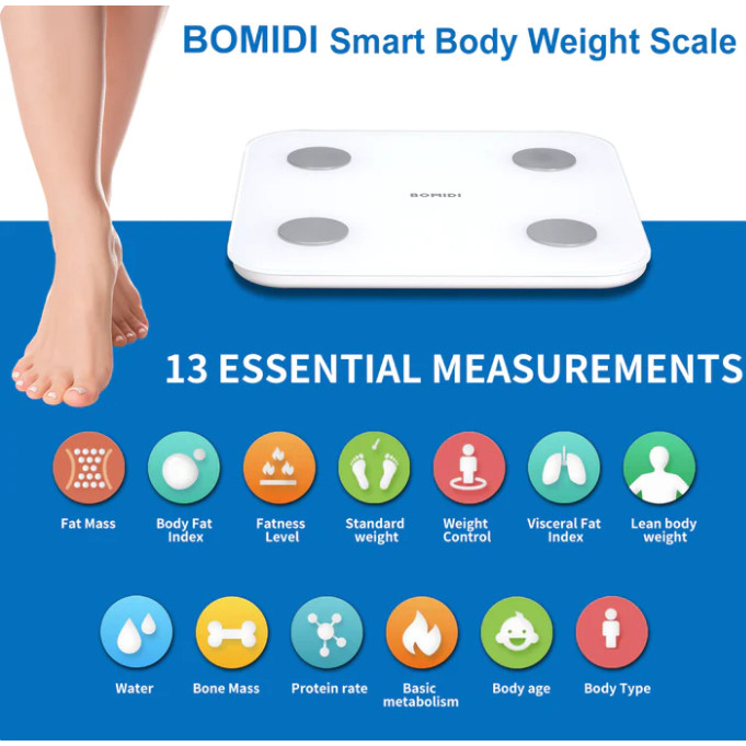 Bomidi Smart Scale Body Fat S1 Timbangan Badan Digital Pintar