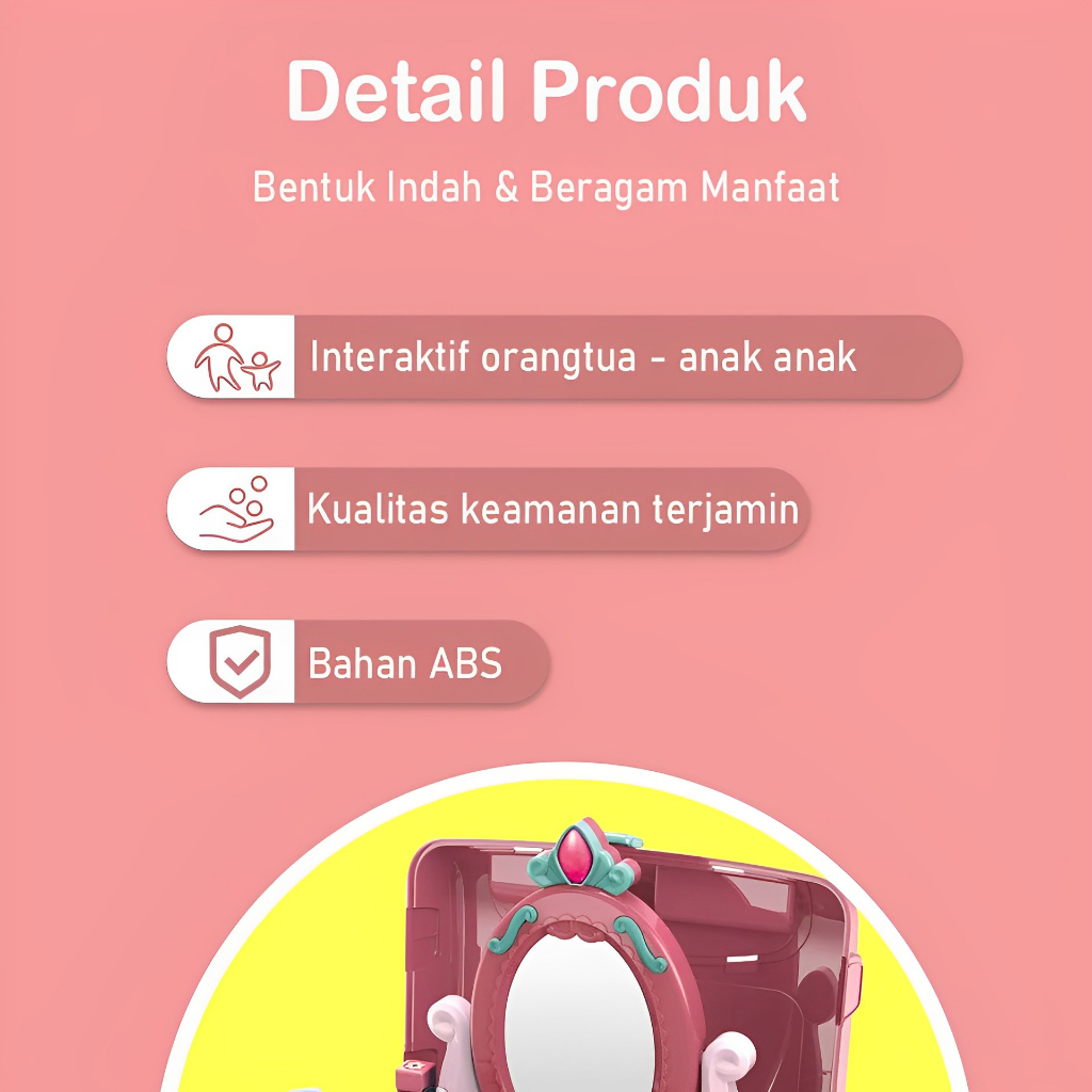 3in1 Beauty Set | Mainan Anak Perempuan Makeup Salon Salonan Terbaru 2023 | Hadiah Ulang Tahun Anak Cewek