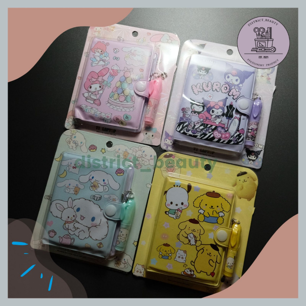 

MEMOPAD SANRIO BUKU MEMO PEN KUROMI CINAMOROL POM PURIN NOTEBOOK NOTE BOOK BUKU TULIS MOTIF KUROMI LUCU TERMURAH