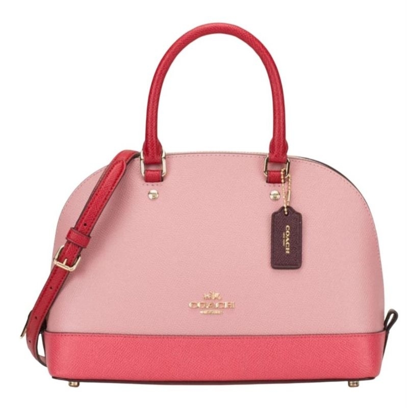 PRELOVED COACH SIERRA BROWN/PINK LEATHER