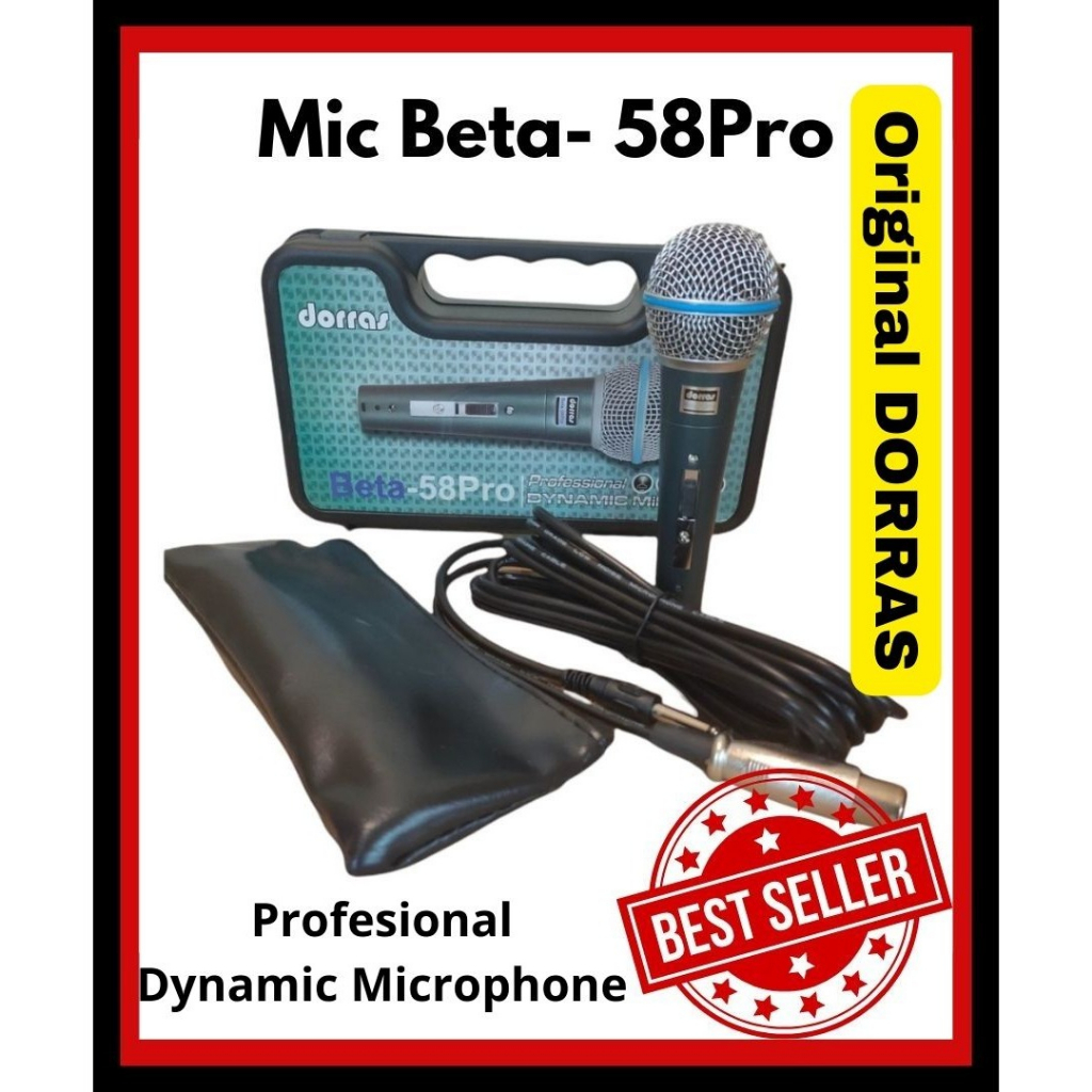 Microphone Kabel Profesional Dorras Beta-58Pro Microphone KaraokeKoper Exclusive