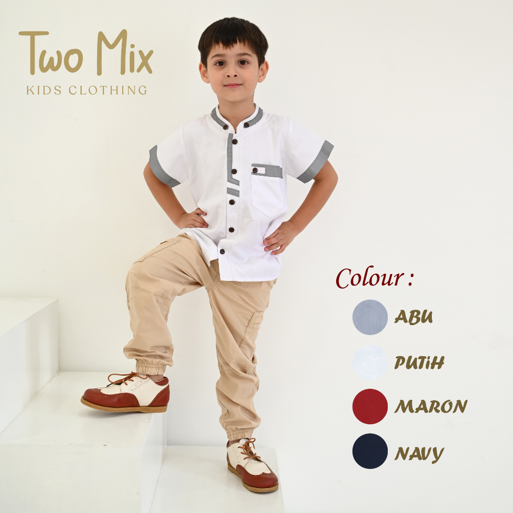 Two Mix - Baju Kemeja Anak Koko Laki Cowok  1-12 Tahun 4341