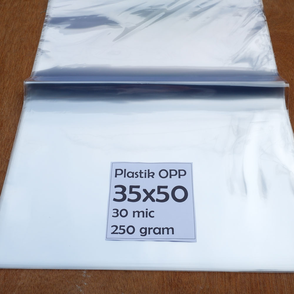 

Plastik OPP 35x50 cm 30 mic 250 gram tanpa lem