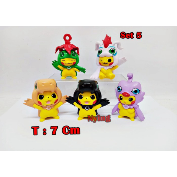 

Unik Figure Pokemon Pikachu Kostum Digimon Set 5 Termurah Limited