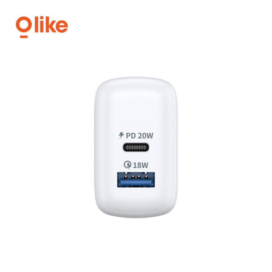 Olike C401 USB-C + USB-A Charger Adapter 20W PD QC3.0 Fast Charging