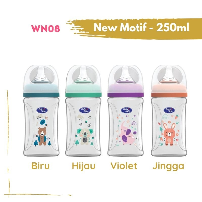 BABY SAFE BABYSAFE  WIDENECK BOTTLE Botol Susu Anak Bayi WN001 WN002 WN004 WN005 WN30 Babysafe