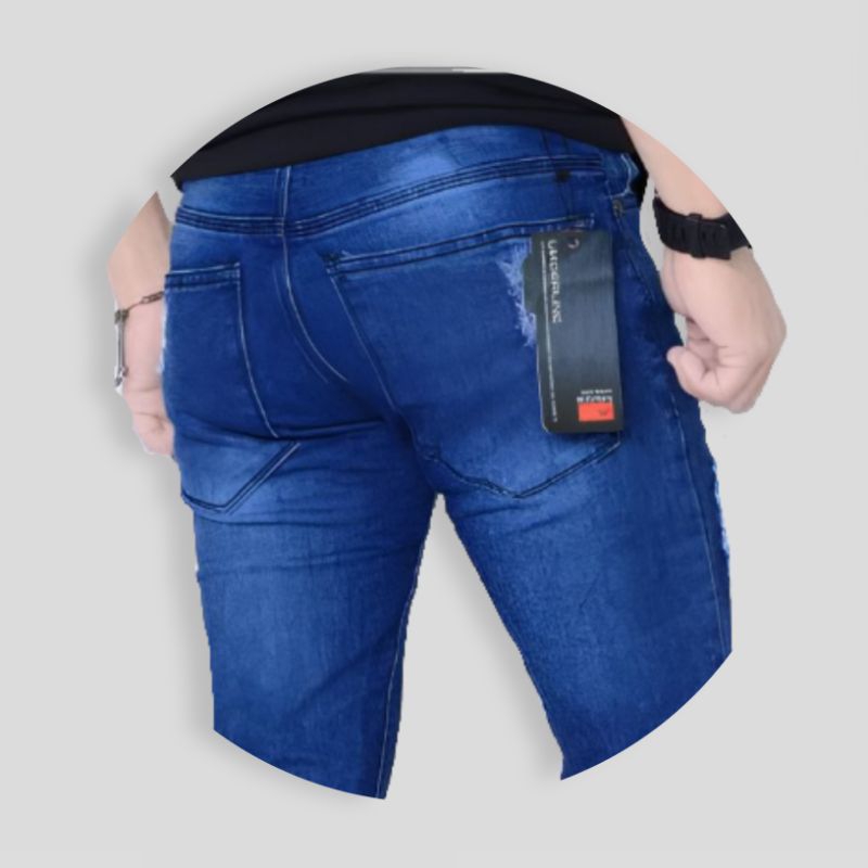Mavia - Celana Panjang Jeans Motif Sobek Lutut Pants Jins Robek Lutut Bolong Tembus Bahan Denim
