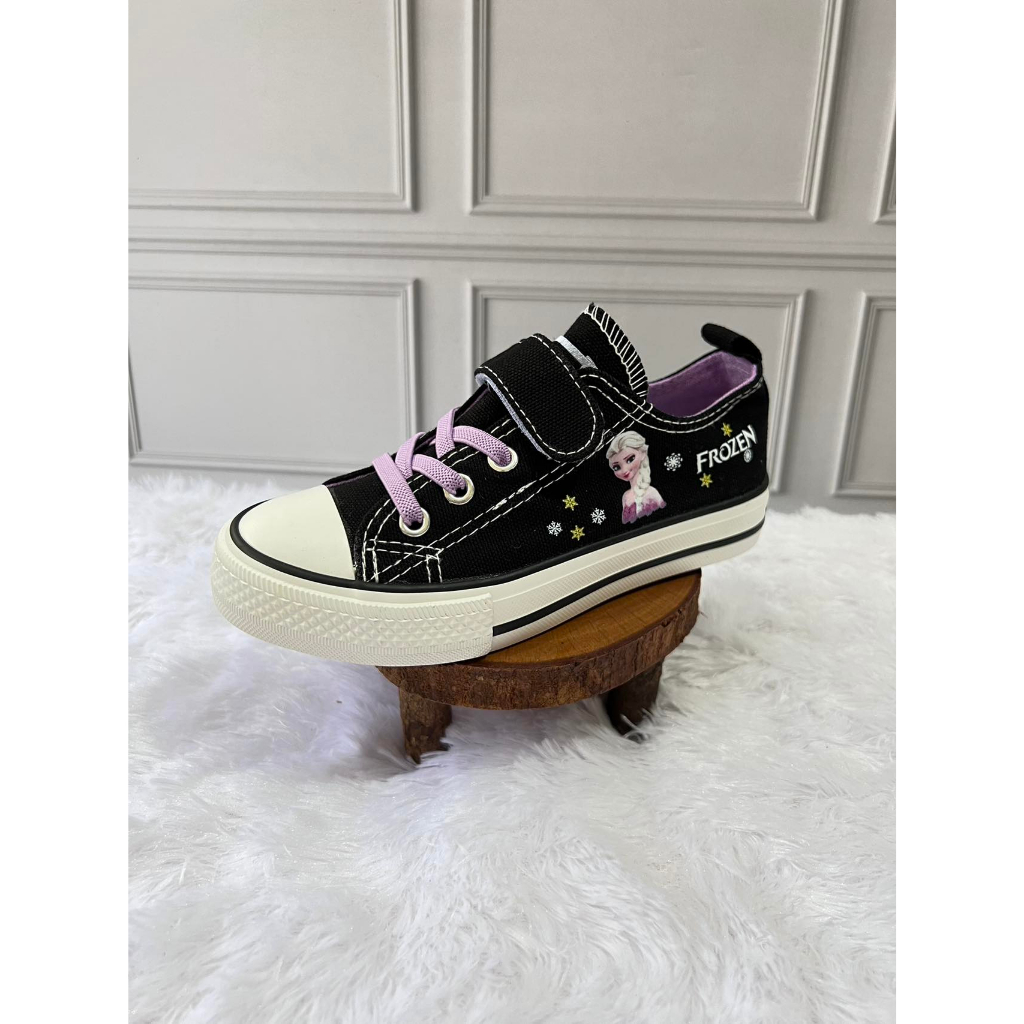 X9129 IMPORT Sepatu Anak Cewek Import Kids Sneakers Sekolah Anak Perempuan Karakter Frozen Elsa Size 25-37