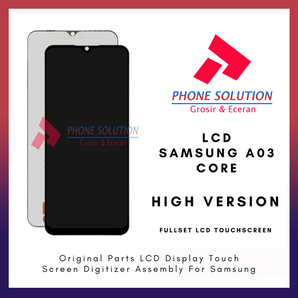 LCD Samsung A03 Core / SM A0327F Original OEM Small Fullset Touchscreen // Supplier LCD Samsung - Garansi 1 Bulan