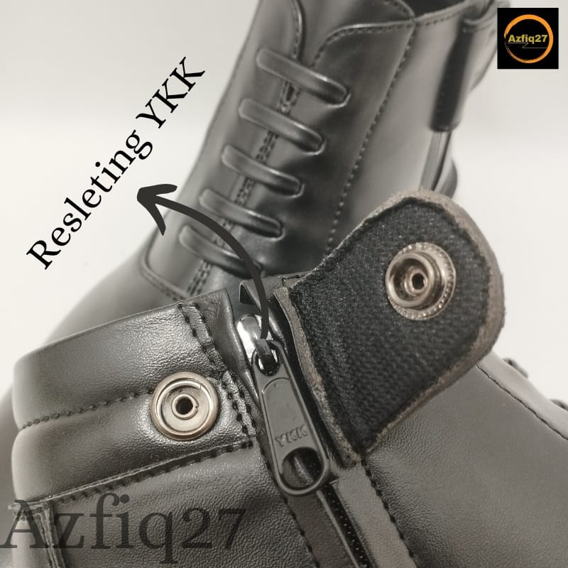 Sepatu Pdh Tni Polri Security Dop Terbaru 100% Original Pengencang Resleting Azfiq27 #4 Dop