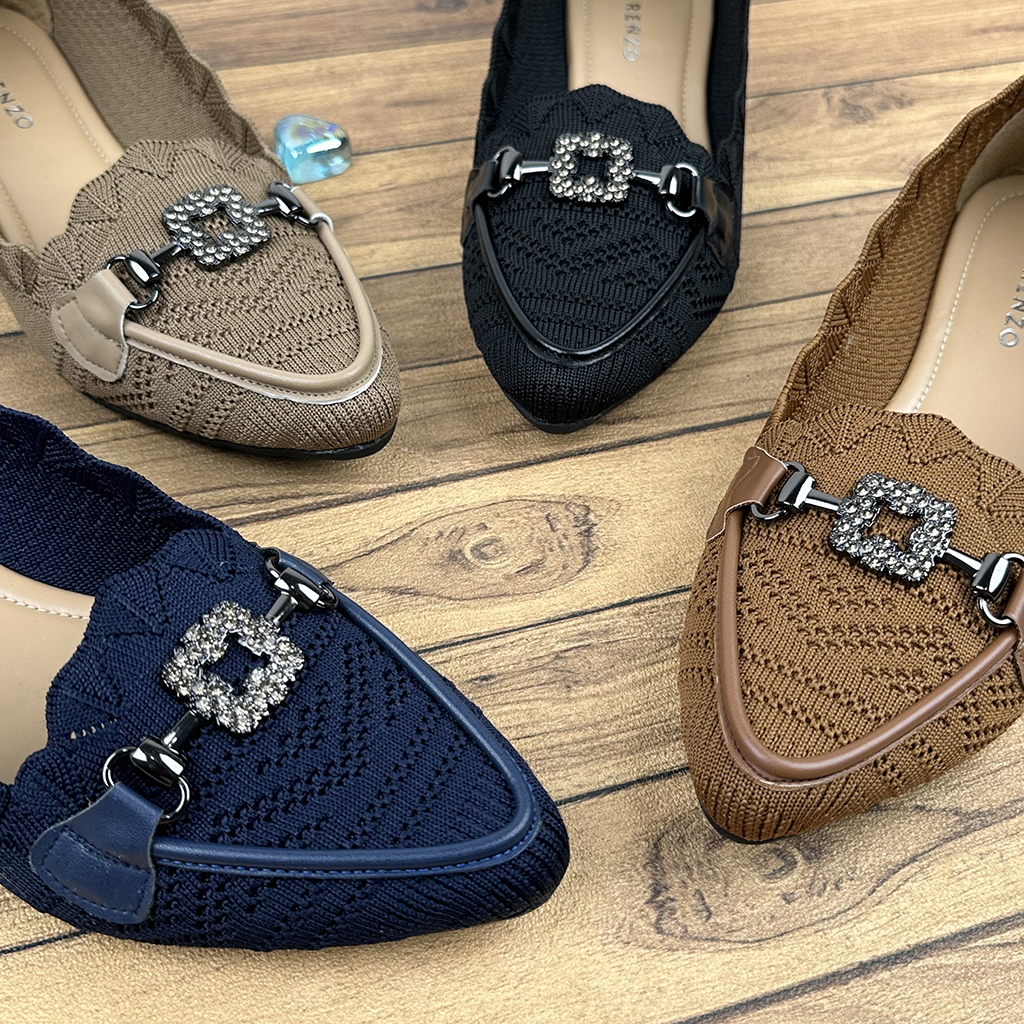 SEPATU FLAT WANITA RAJUT ACECORIS DR06 ~ CLARENZO