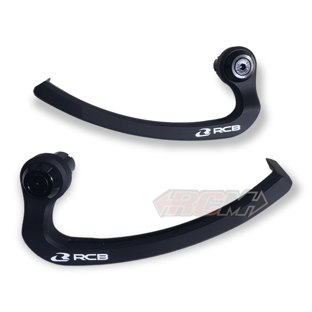 HANDGUARD HAND LEVER GUARD PELINDUNG TANGAN HENDEL HANDLE HANDEL TUAS JALU END GRIP GP2-V2 GP2V2 GP2 V2 BLACK HITAM DOFF DOP CNC ORI ORIGINAL RCB RACING BOY RACINGBOY ASLI