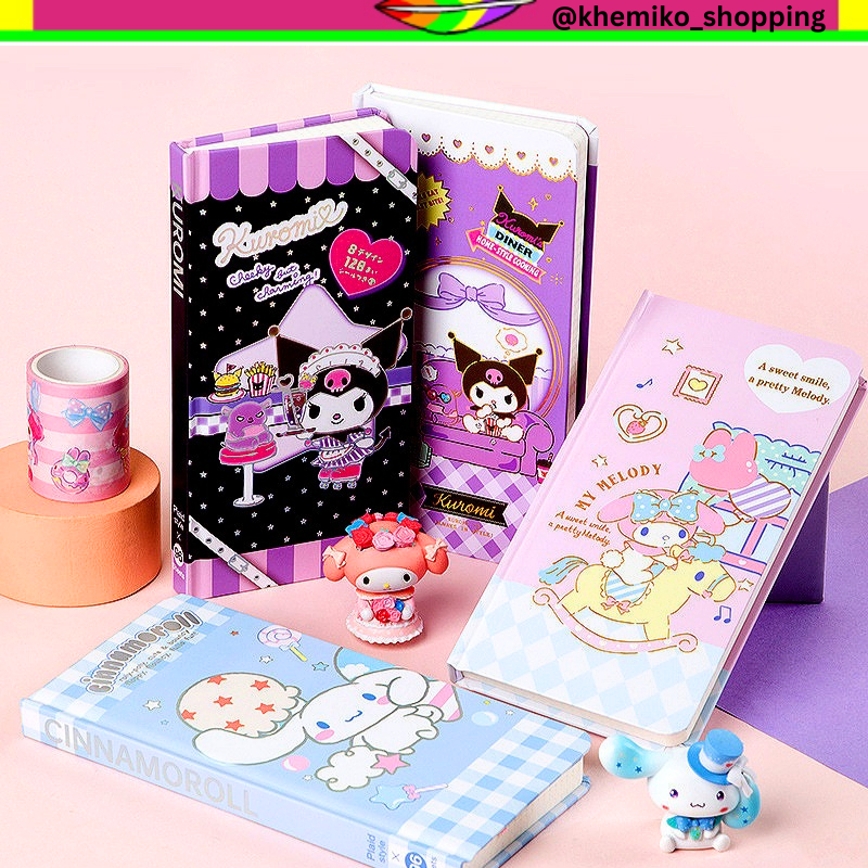 

NOTEBOOK DIARY HANDBOOK KT SANRIO WEEKLY PLANER CINAMORROL MELODY KUROMI SQUARE GRID INNER PAGE FOR SCRAPBOOK JOURNALING @khemikoshopping