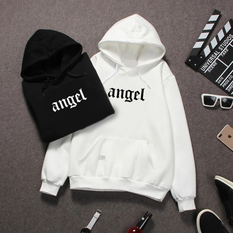 Parisdivarious Sweater Hoodie Jemper Angel Fleece Premium Size S - XXL (Pria &amp; Wanita)