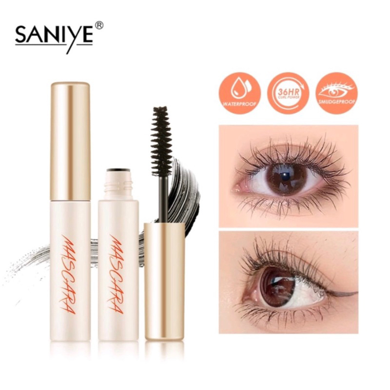 SANIYE M1063 BPOM Black Professional Anti-Water Mask Eyelash Extend Curling Mascara Gel