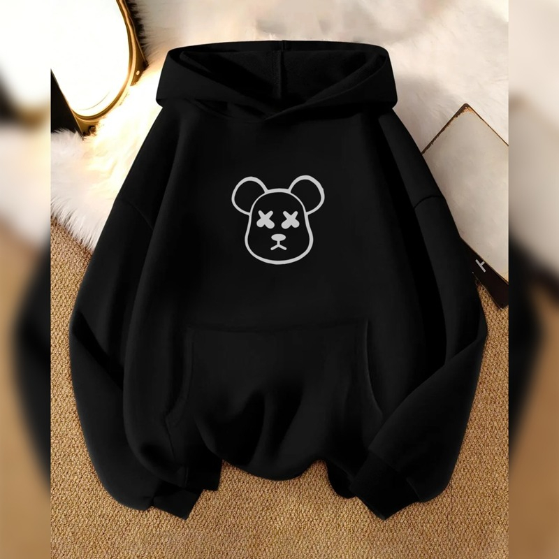 Parisdivarious Sweater Hoodie Jemper X Bear Bahan Fleece Size S - XXL (Pria &amp; Wanita)