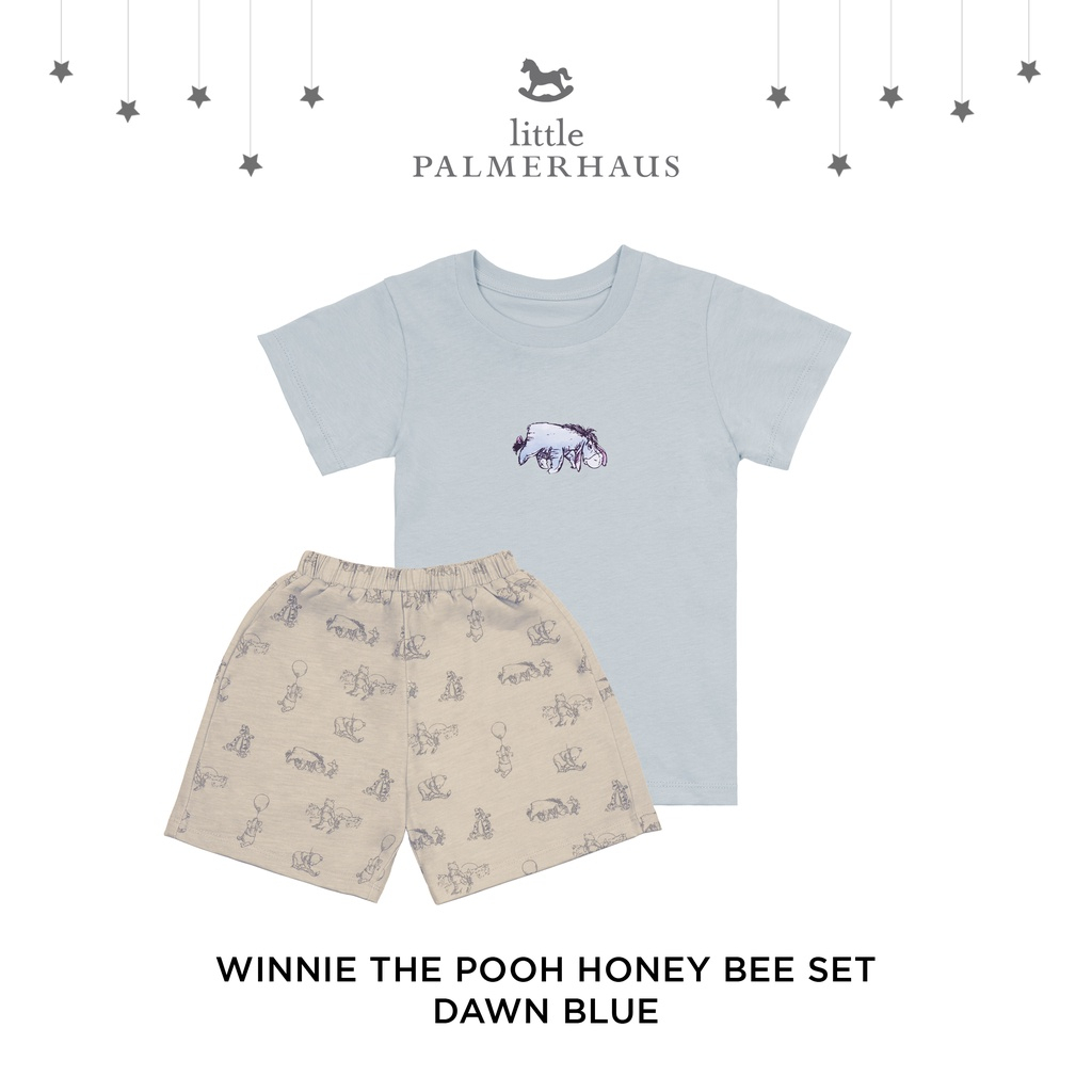 Baju Bayi Setelan Pendek Anak Little Palmerhaus - Winnie The Pooh Honey Bee Set 1 2 3 Tahun