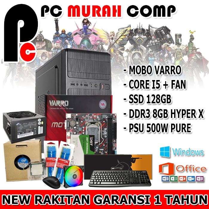 Komputer PC CPU Rakitan UNBK / OFFICE I5 Siap pakai MURAH MERIAH