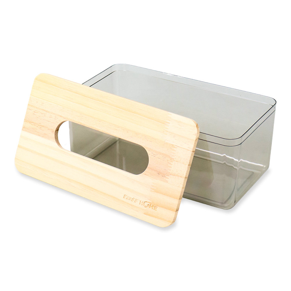 TaffHOME Kotak Tisu Kayu Nordic Minimalist Tissue Box Large - ZJ011 - Gray