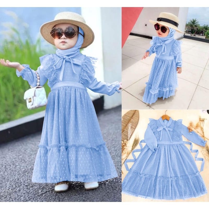 GAMIS YANYAN GAMIS TILLE POLKADOT TERLARIS GAMIS ANAK