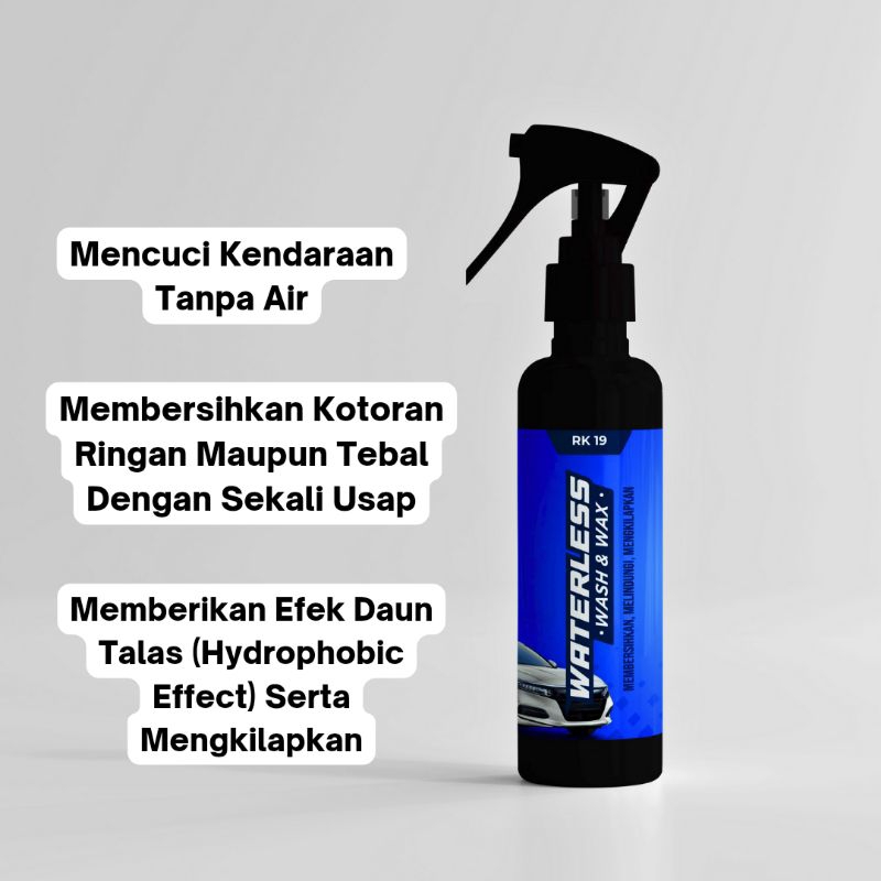 WATERLESS WASH &amp; WAX | Cuci Mobil Motor Tanpa Air | Pembersih &amp; Pengkilap Body Mobil Motor