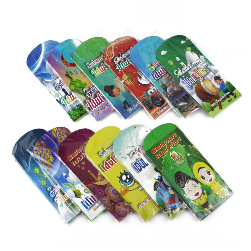 Amplop Lebaran Motif Karakter Lucu Angpau Hari Raya Idul Fitri 1Pack isi 5pcs