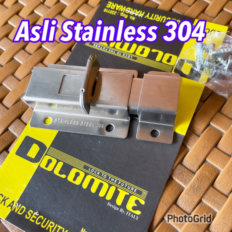 Promo Selot Grendel Stainless Sus 304 Sangat Tebal/ Grendel Pintu Asli Sus 304 Tebal/ Grendel  Pintu 3 Inc Sus 304 Selot Slot Pintu stanlis,selot pintu stanlis 3 inc,kunci pintu