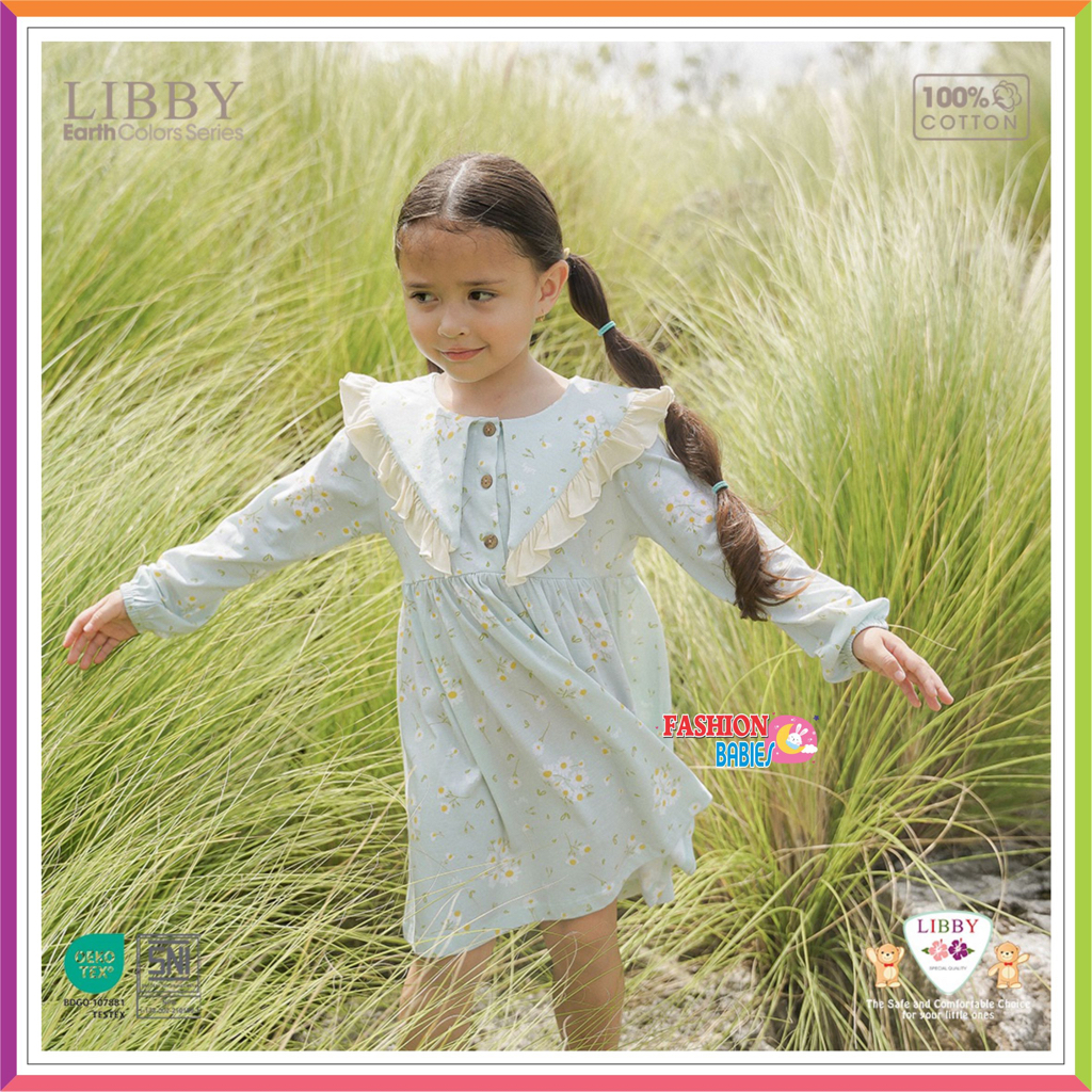 ❤ Fashionbabies ❤ LIBBY ANNA DRESS / DRESS ANAK PEREMPUAN 0-8 TAHUN / DRESS MOTIF BUNGA LIBBY