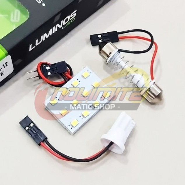 Lampu LED Plafon Kabin Mobil Luminos 12 Titik Bagasi Motor White